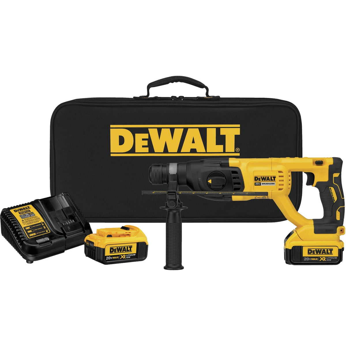 Max XR® Brushless D-Handle Rotary Hammer Kit, 20 V, 1", 1.9 ft-lbs, 0-1500 RPM