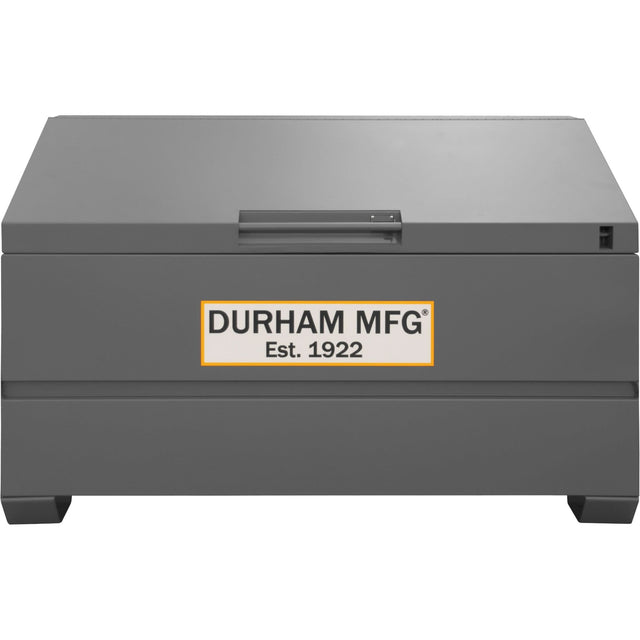 Jobsite Sloped Lid Storage Box, 60" x 30" x 39-3/8", Steel, Grey