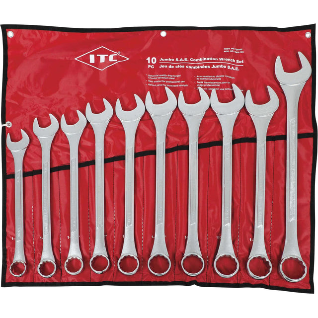 ICWJ-10S Jumbo Wrench Set, Combination, 10 Pieces, Imperial