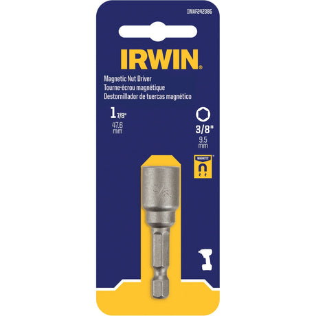 Nutsetter, 3/8" Tip, 1/4" Drive, 1-7/8" L, Magnetic