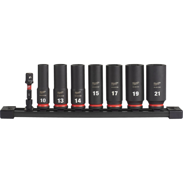 Shockwave™ Impact Duty™ Metric 6 Point Socket Set, 8 Pcs, Impact, 3/8" Drive Size, Deep