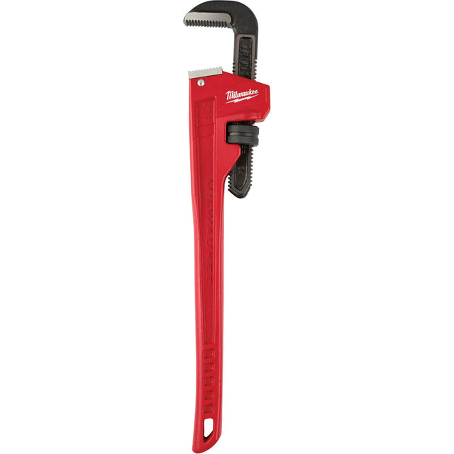 Pipe Wrench, 3" Jaw Capacity, 24" Long, Powder Coated Finish, Ergonomic Handle