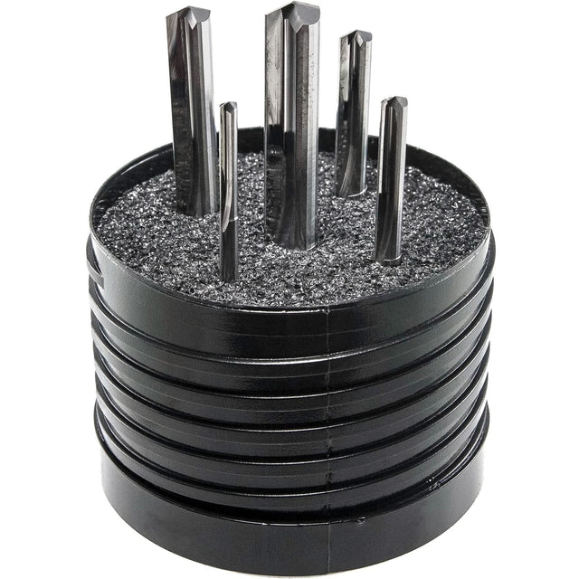 Drillco® Straight Flute Drill Bit Set, 5 Pieces, Carbide