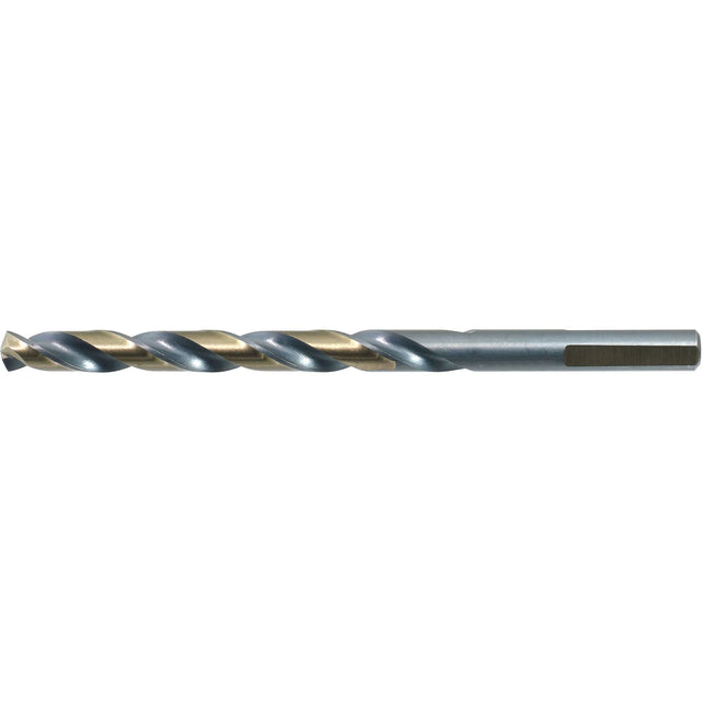 Drillco® 3-Flat Shank Jobber Drill Bit, High Speed Steel, 1/4", 4" L, 2-3/4" Flute, 140° Point Angle