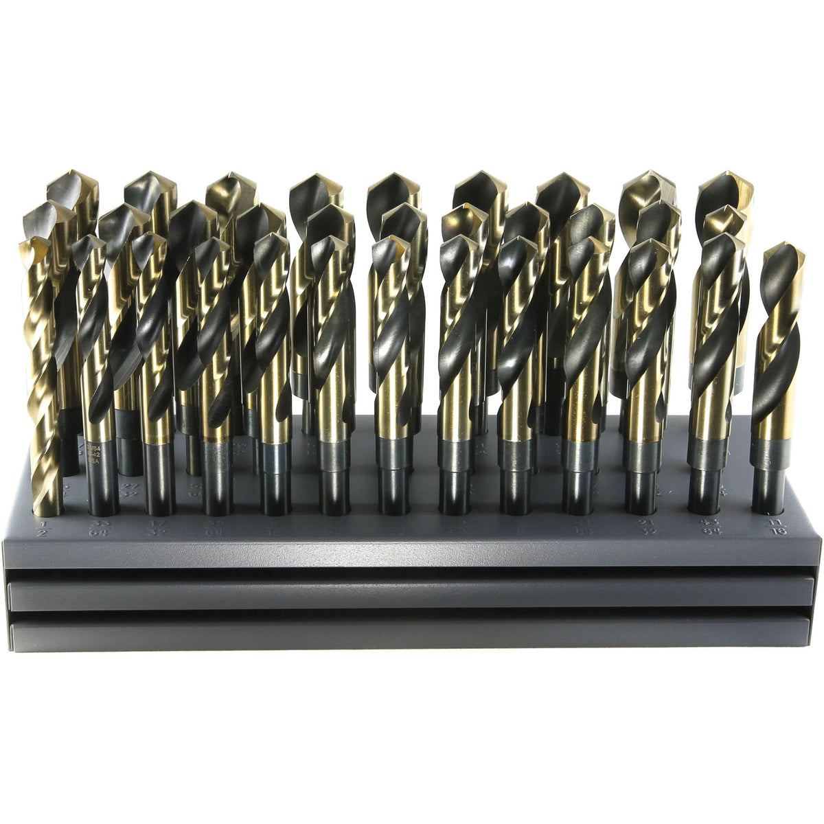 Drillco® USA S & D Drill Bit Set with Stand, 32 Pieces, Cobalt