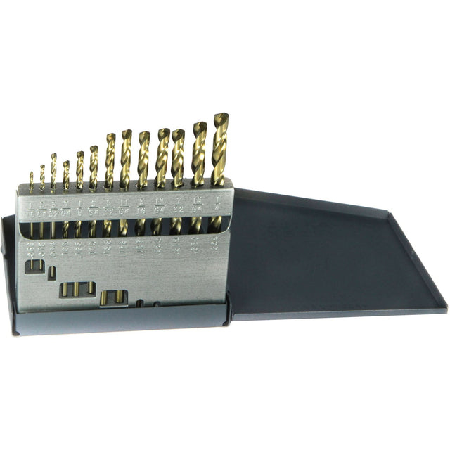 Drillco® USA Heavy-Duty Jobber Length Drill Bit Set, 13 Pieces, Cobalt