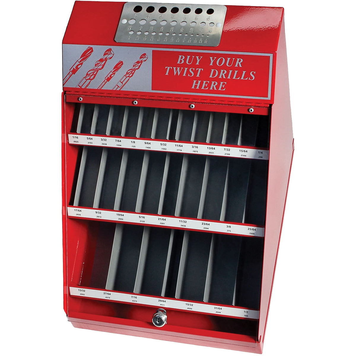 Drillco® Fractional Nitro Drill Bit Display Set, 540 Pieces
