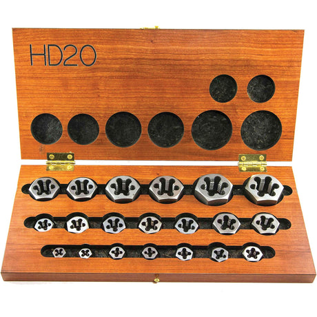 Drillco® Hex Threading Die Set, 20 Pieces
