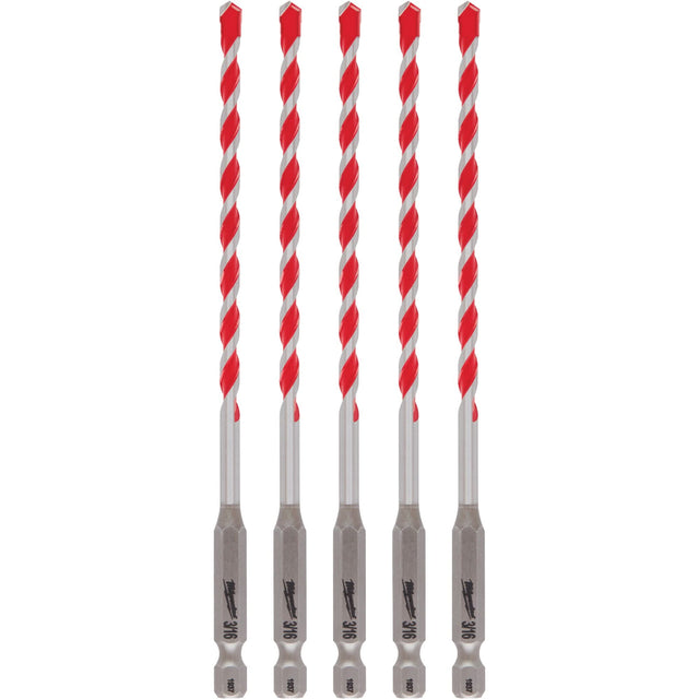 Shockwave™ Hammer Drill Bit, 3/16", Hex Shank, Carbide