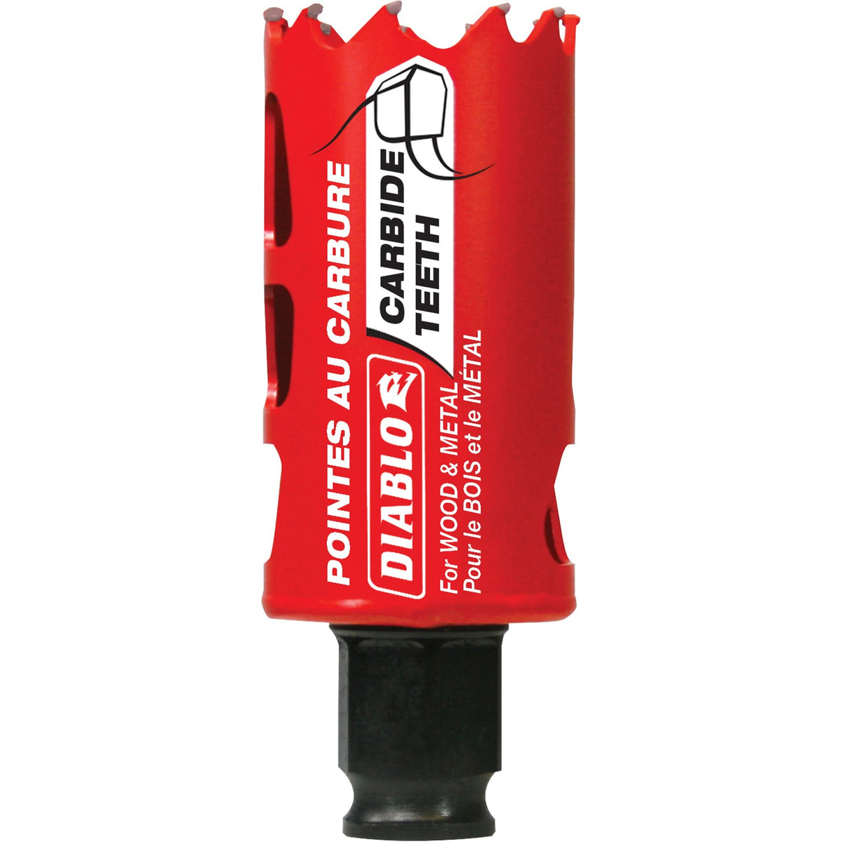 Wood & Metal Hole Saw, 1-3/8", 2-3/8" Depth of Cut, Carbide