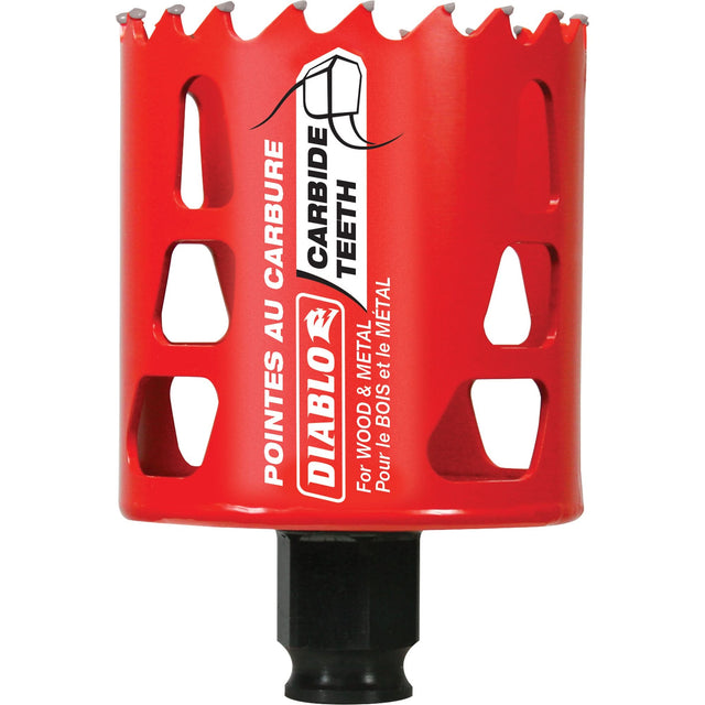Wood & Metal Hole Saw, 2-3/8", 2-3/8" Depth of Cut, Carbide