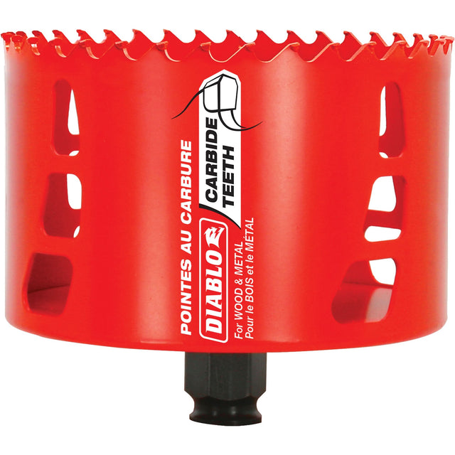 Wood & Metal Hole Saw, 4-1/8", 2-3/8" Depth of Cut, Carbide