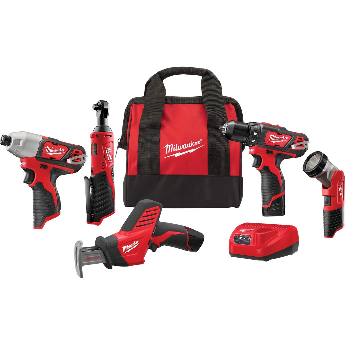 M12™ 5-Tool Combo Kit, Lithium-Ion, 12 V