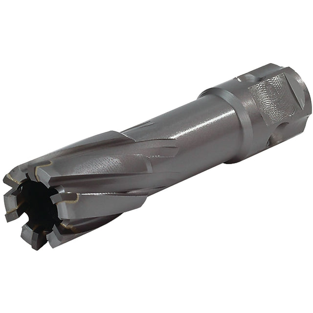 Universal Shank Annular Cutter, 27.5 mm Diameter, Carbide, 55 mm Depth of Cut, 3/4" Shank