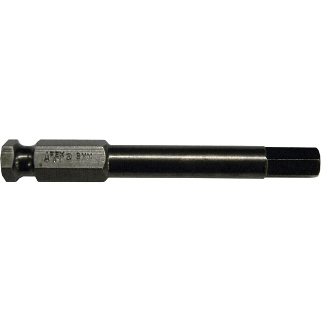 Hex Power Drive Socket Head Bit, Hex, 6 mm Tip, 7/16" Drive Size, 3-1/2" Length