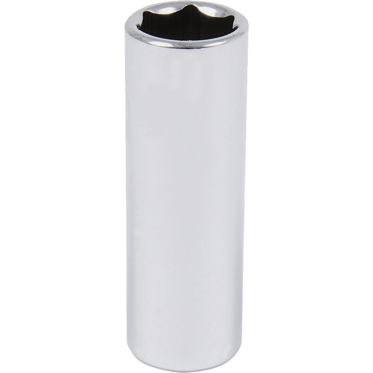 Chrome Socket, 1-1/8", 1/2" Drive, 6 Points, Deep