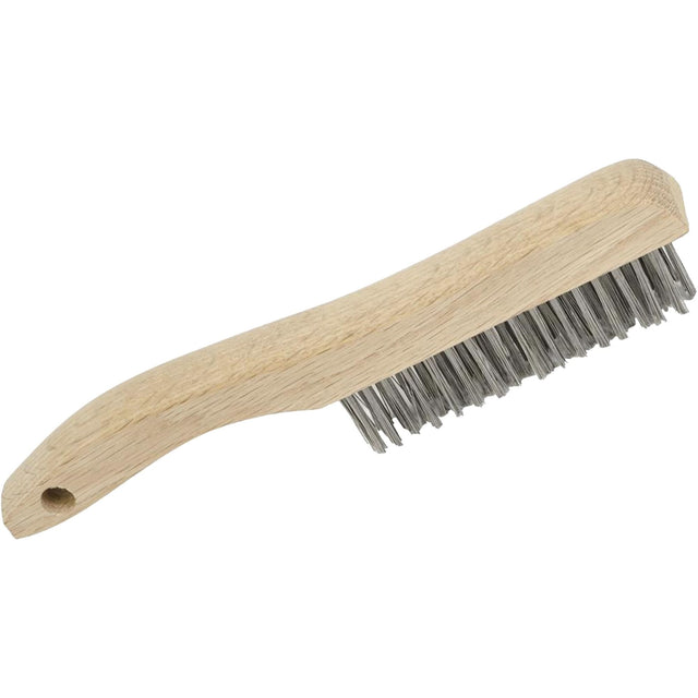 4SHSS Hand Scratch Brushes, Stainless Steel, 4 x 16 Wire Rows, 10" Long