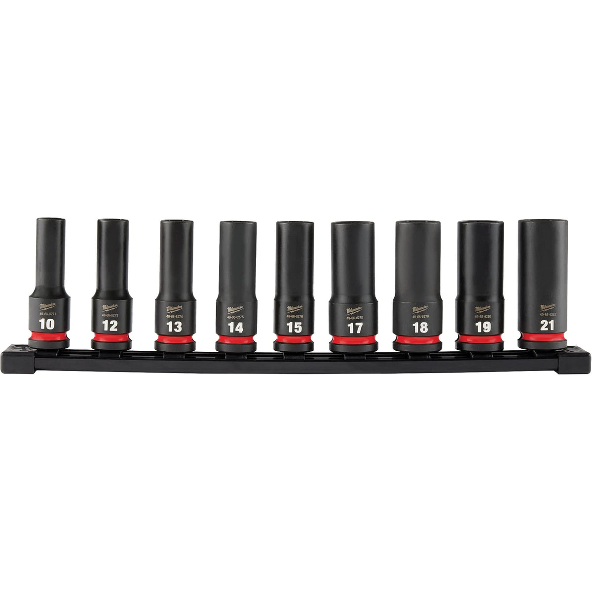 Shockwave Impact Duty™ Metric 6 Point Socket Set, 9 Pcs, Impact, 1/2" Drive Size, Deep
