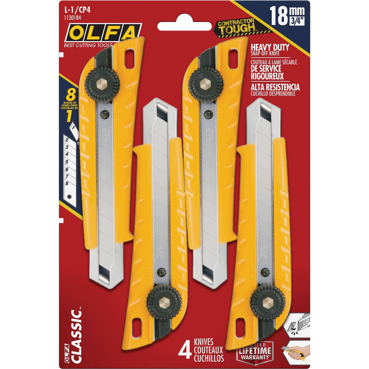 MXP-L Ratchet Knife with Die-Cast  Handle, 18 mm