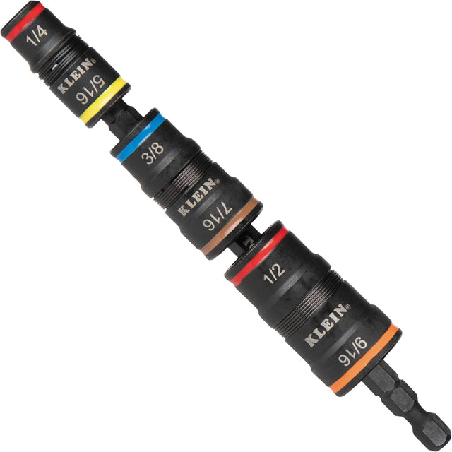 7-in-1 Flip Socket Set, 8 Pcs, Impact, 1/4'' Drive Size