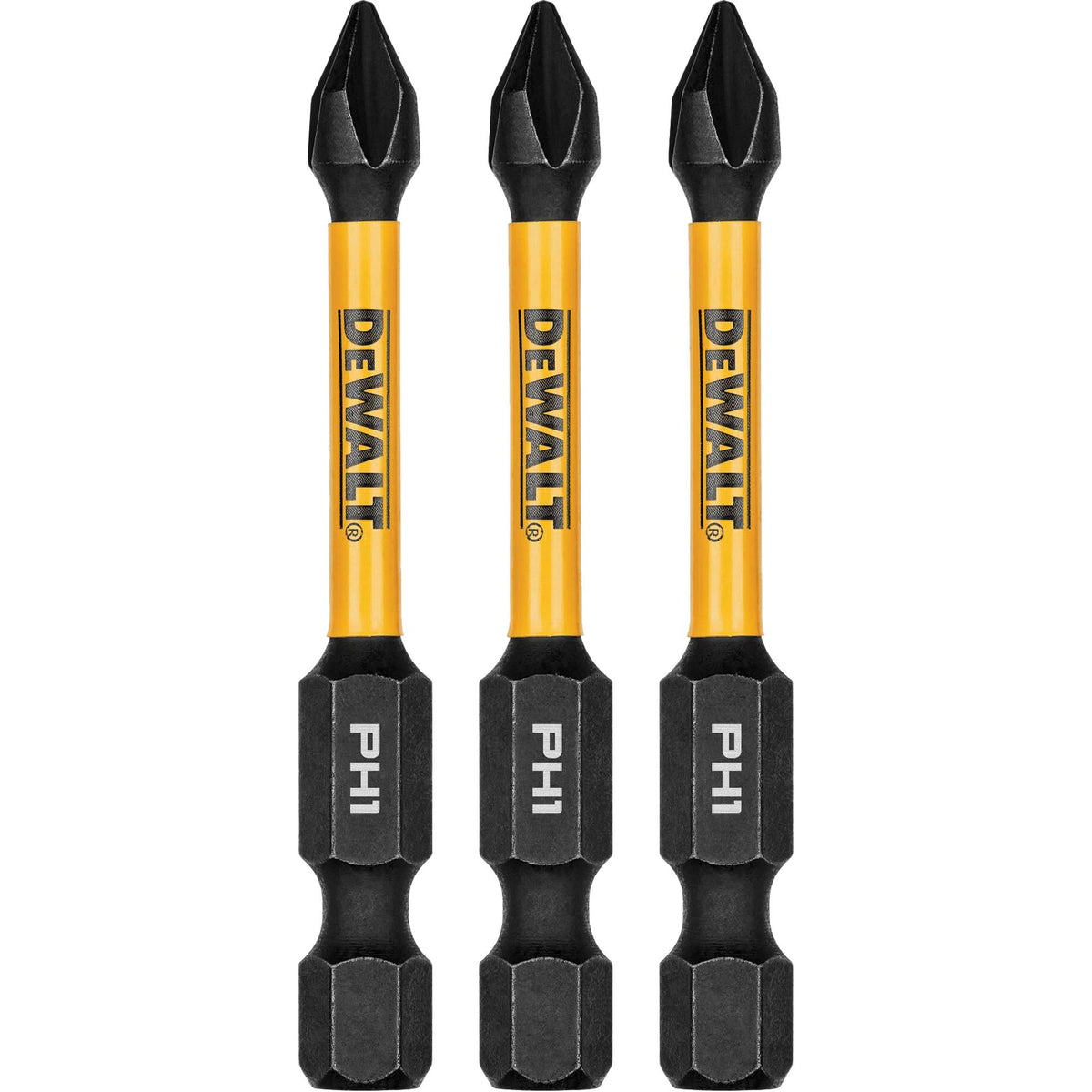3-Piece FLEXTORQ® Impact Screwdriving Bits, Phillips, #1, 1/4" Drive