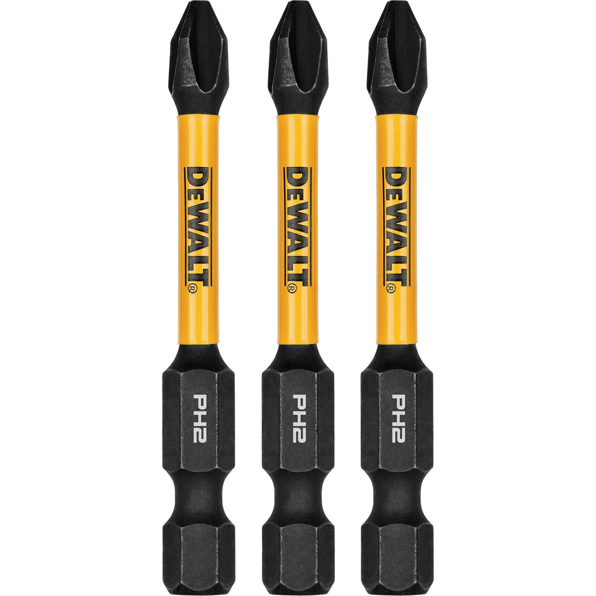 3-Piece FLEXTORQ® Impact Screwdriving Bits, Phillips, #2, 1/4" Drive
