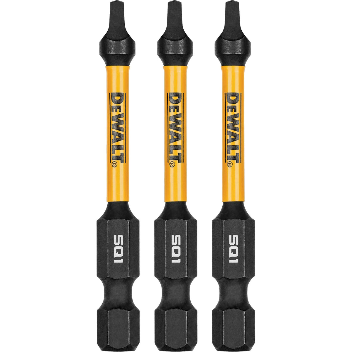 3-Piece FLEXTORQ® Impact Screwdriving Bits, Square, #1, 1/4" Drive