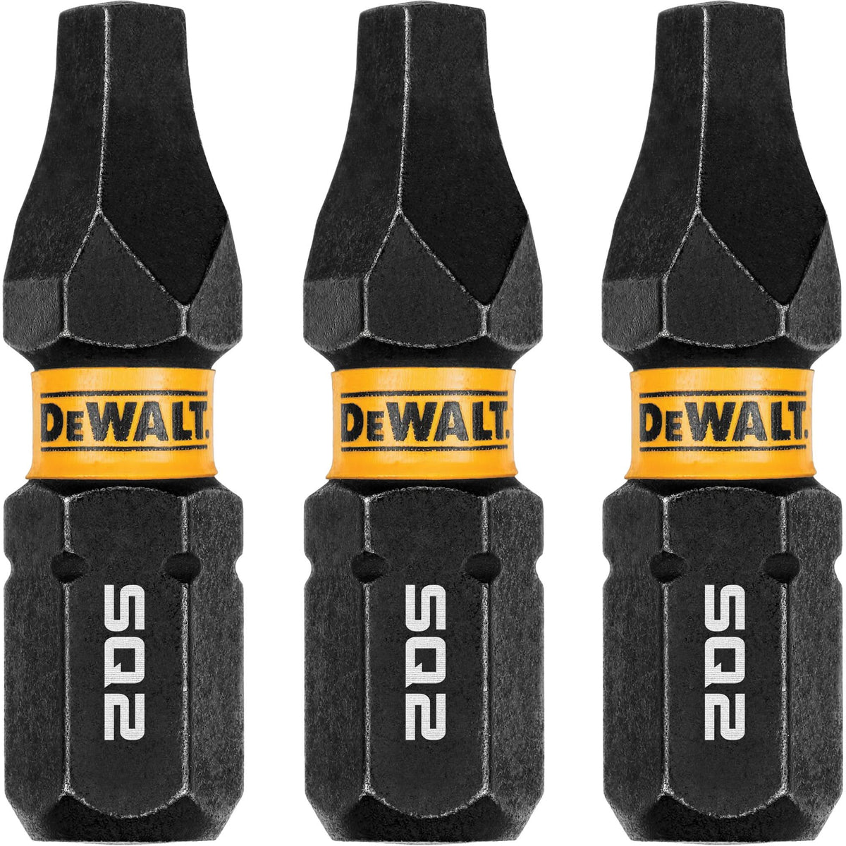 3-Piece FLEXTORQ® Impact Screwdriving Bits, Square, #2, 1/4" Drive