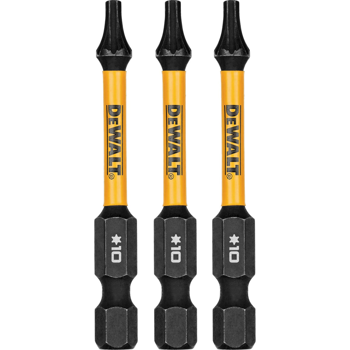 3-Piece FLEXTORQ® Impact Screwdriving Bits, Torx, T-10, 1/4" Drive
