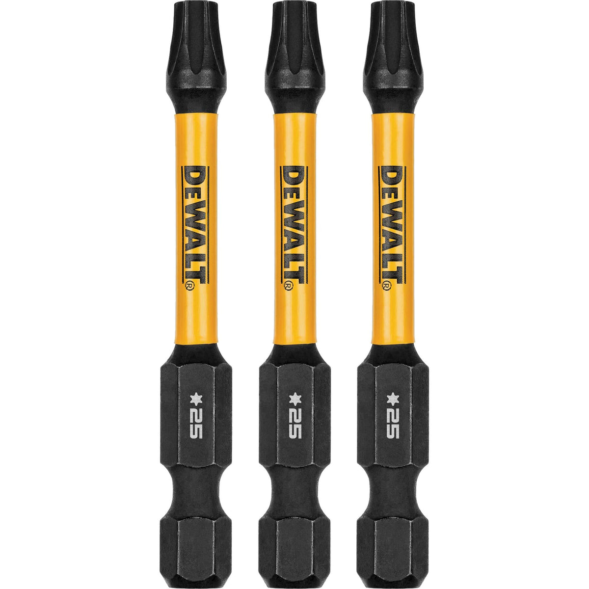 3-Piece FLEXTORQ® Impact Screwdriving Bits, Torx, T-25, 1/4" Drive