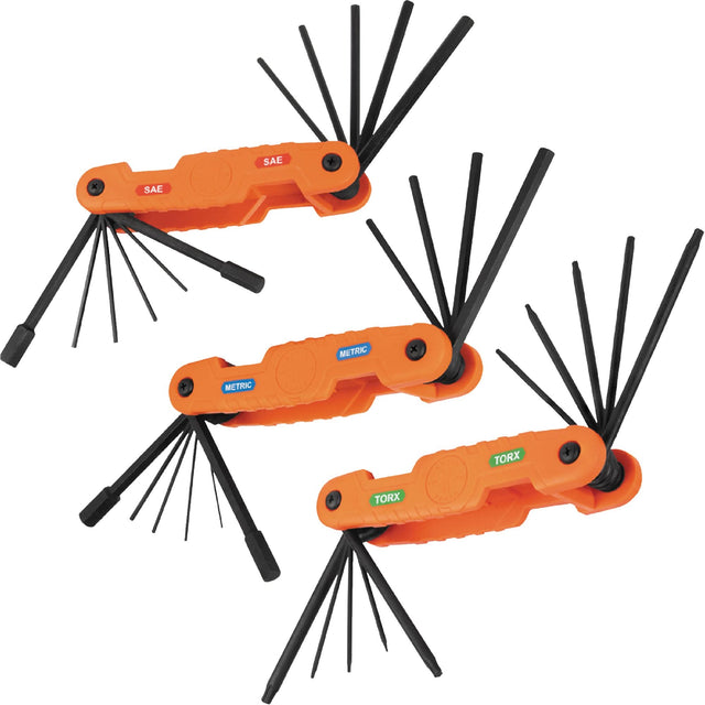 Pro Folding Hex Key Set, 31 Pcs., Metric & Imperial/Torx®