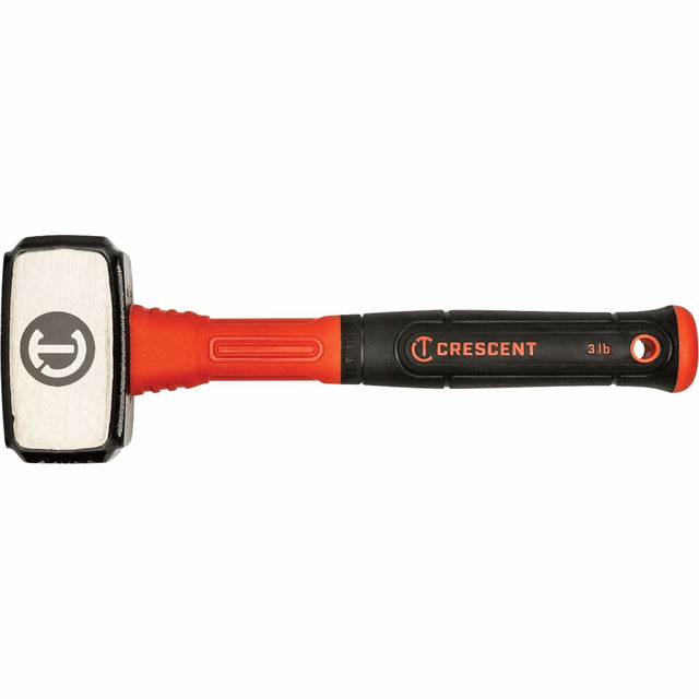 Drilling Hammer, 3 lbs., Fibreglass Handle, 4" L