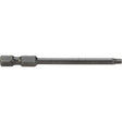 Torx Power Drive Bit, T-10 Tip, 1/4" Drive Size, 6" Length