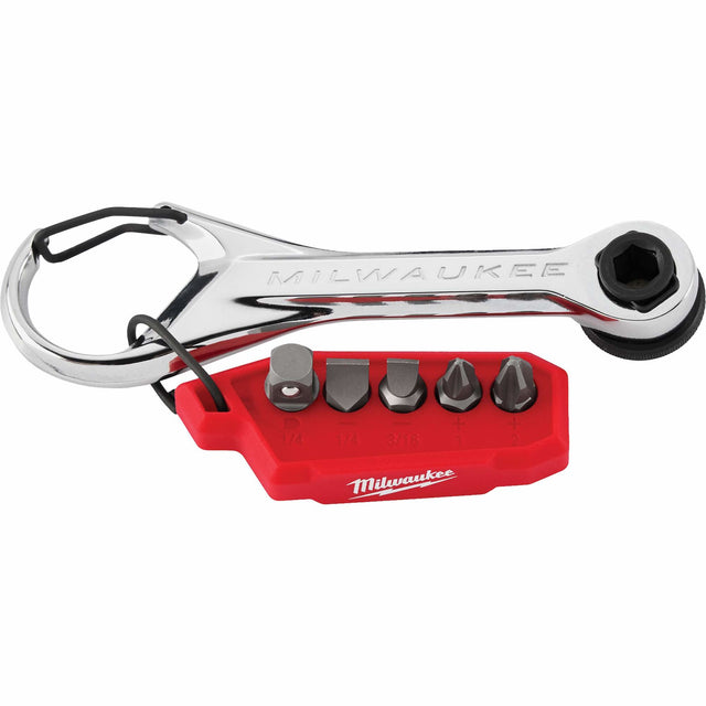 7-in-1 Multi-Bit Mini Ratchet, 5/16"/1/4" Drive, Plain Handle