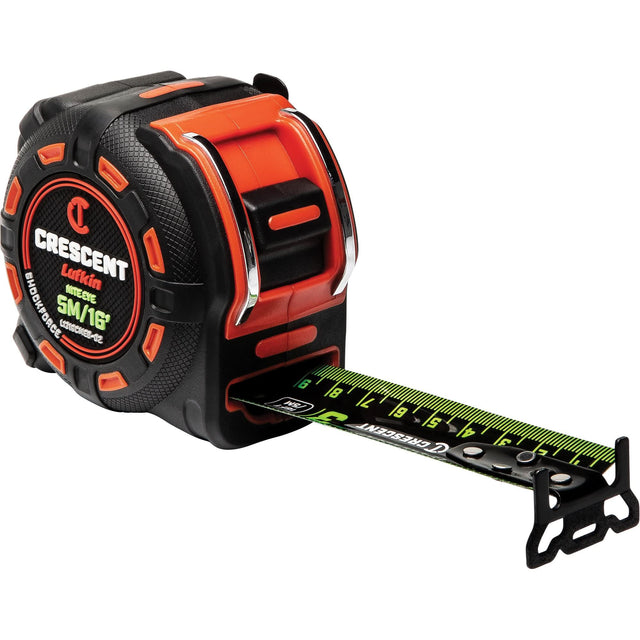 Shockforce™ NITE EYE Tape Measure, 1-1/4" x 16'/5 m, Metric/SAE Graduations