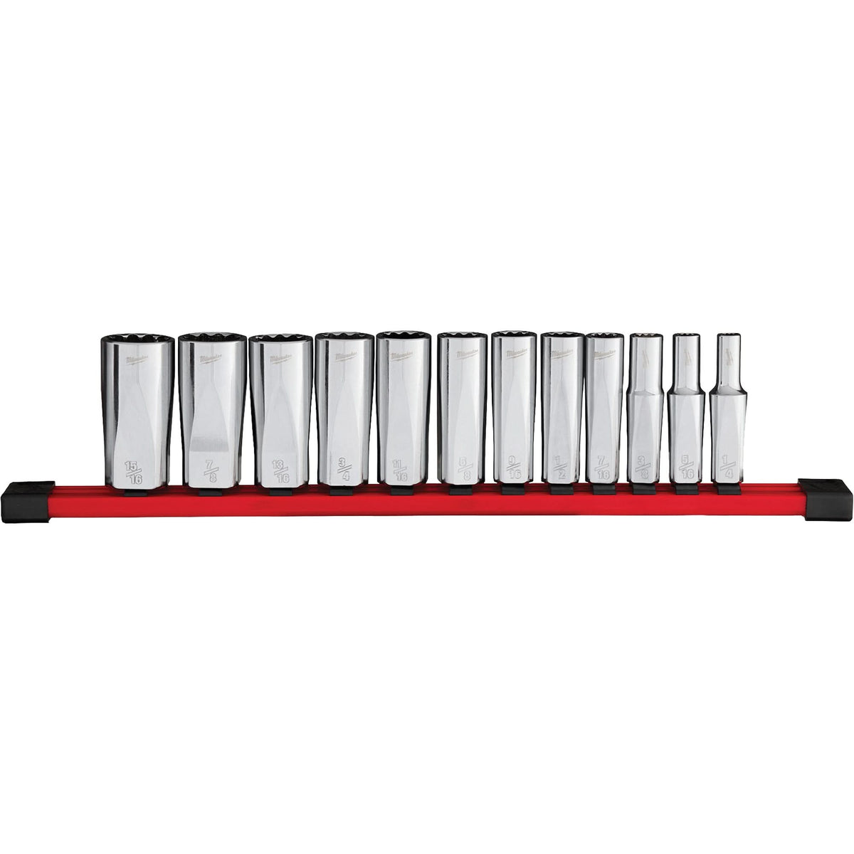 12-Point Deep Well SAE Socket Set, 12 Pcs, 3/8" Drive Size, Deep