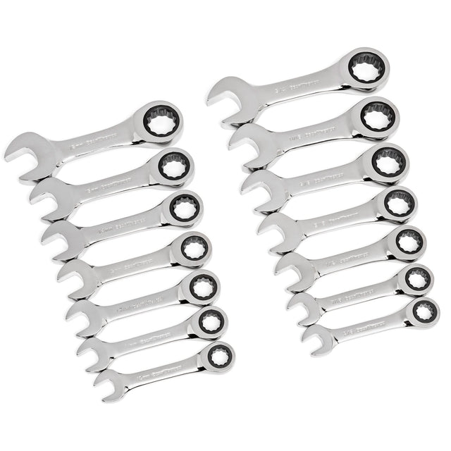 72-Tooth 12 Point Stubby Wrench Set