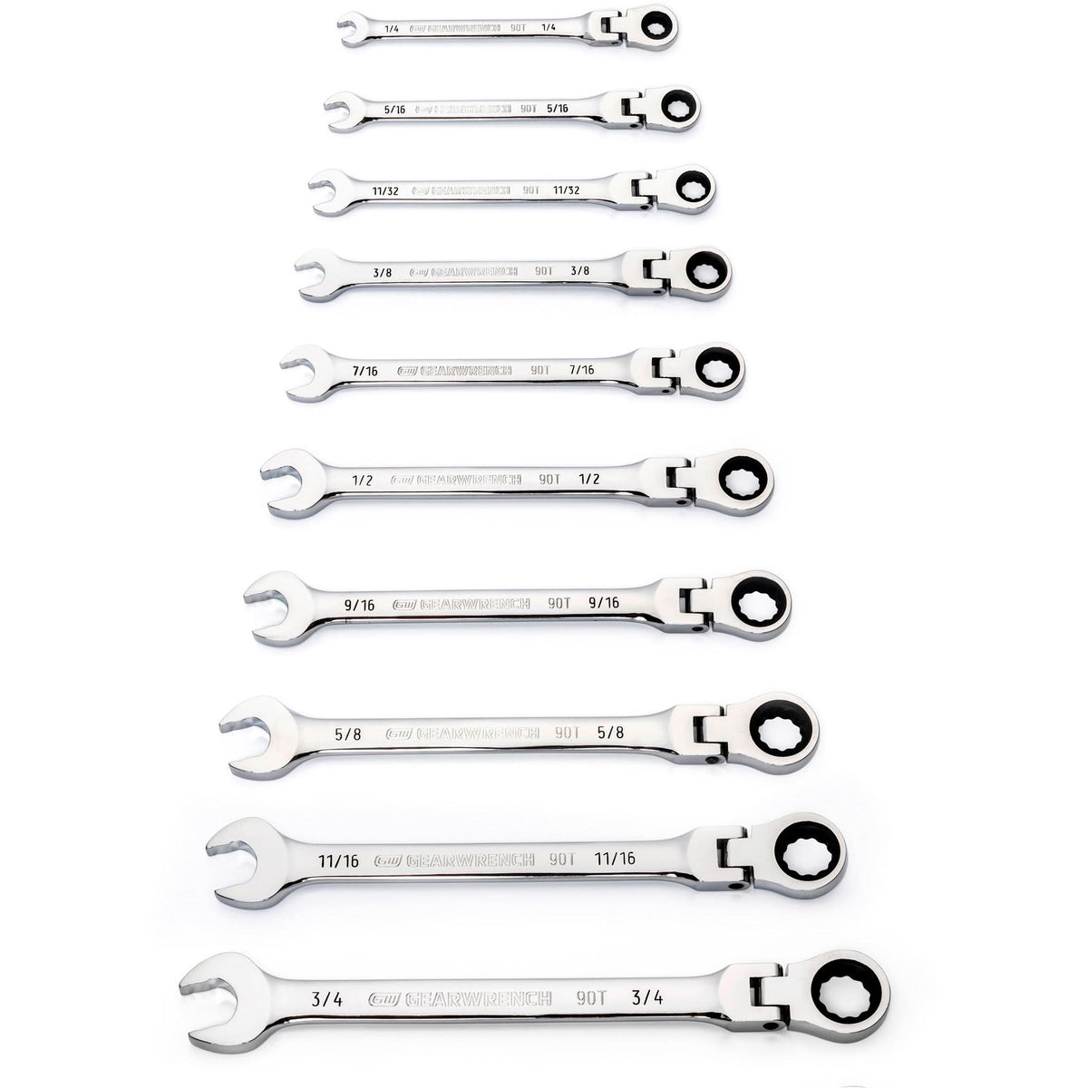 90-Tooth 12 Point SAE Wrench Set