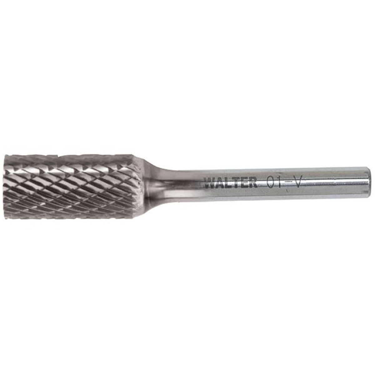 Double Cut Cylindrical Carbide Burr, 1/4" Dia., 1/4" Shank, 5/8" Depth of Cut
