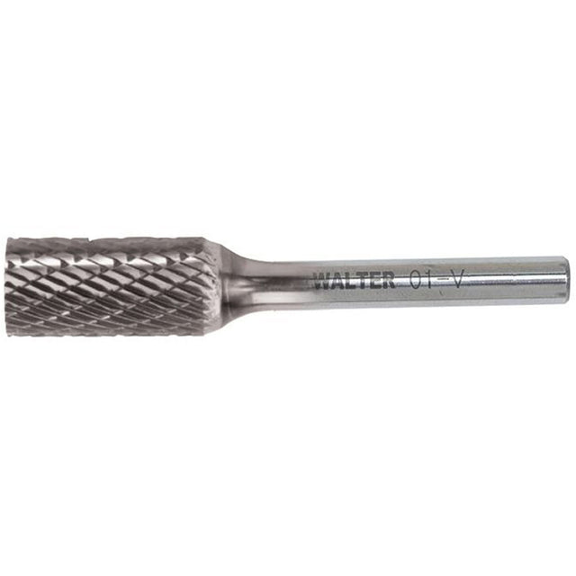 Double Cut Cylindrical Carbide Burr, 1/4" Dia., 1/4" Shank, 5/8" Depth of Cut