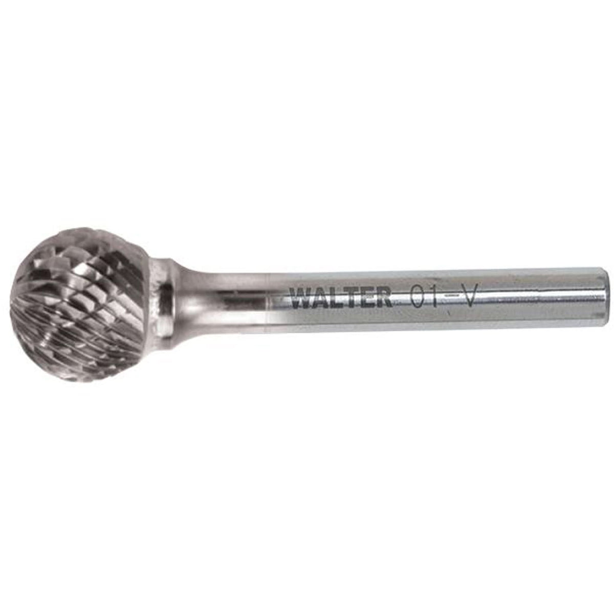 Double Cut Ball Shaped Burr, SD-1, 1/4" Dia., 1/4" Shank, 7/32" Depth of Cut