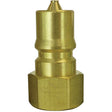 Hydraulic Quick Coupler Plug, 1/4" Dia., Brass