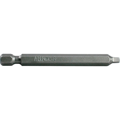 1/4" Square Recess Power Bits, Square, #1 Tip, 1/4" Drive Size, 3-1/2" Length