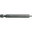 1/4" Square Recess Power Bits, Square, #1 Tip, 1/4" Drive Size, 6" Length