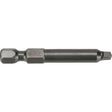 1/4" Square Recess Turned Body Power Bits, Square, #0 Tip, 1/4" Drive Size, 2-3/4" Length