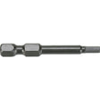 1/4" Metric Hex Power Bits, Hex, 6 mm Tip, 1/4" Drive Size, 4" Length