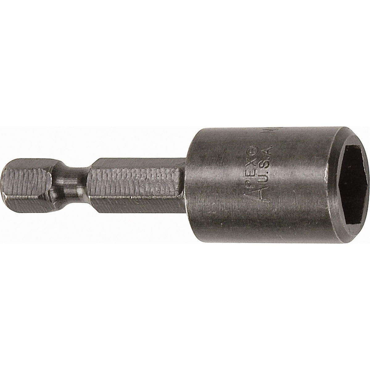 Nutsetter For SAE Sheet Metal Screws, 3/8" Tip, 1/4" Drive, 1-3/4" L, Magnetic
