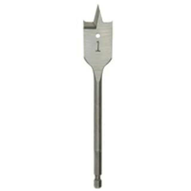 Flat Boring Bit, 13/16" Diameter, 1/4" Hex Shank, 6" Length