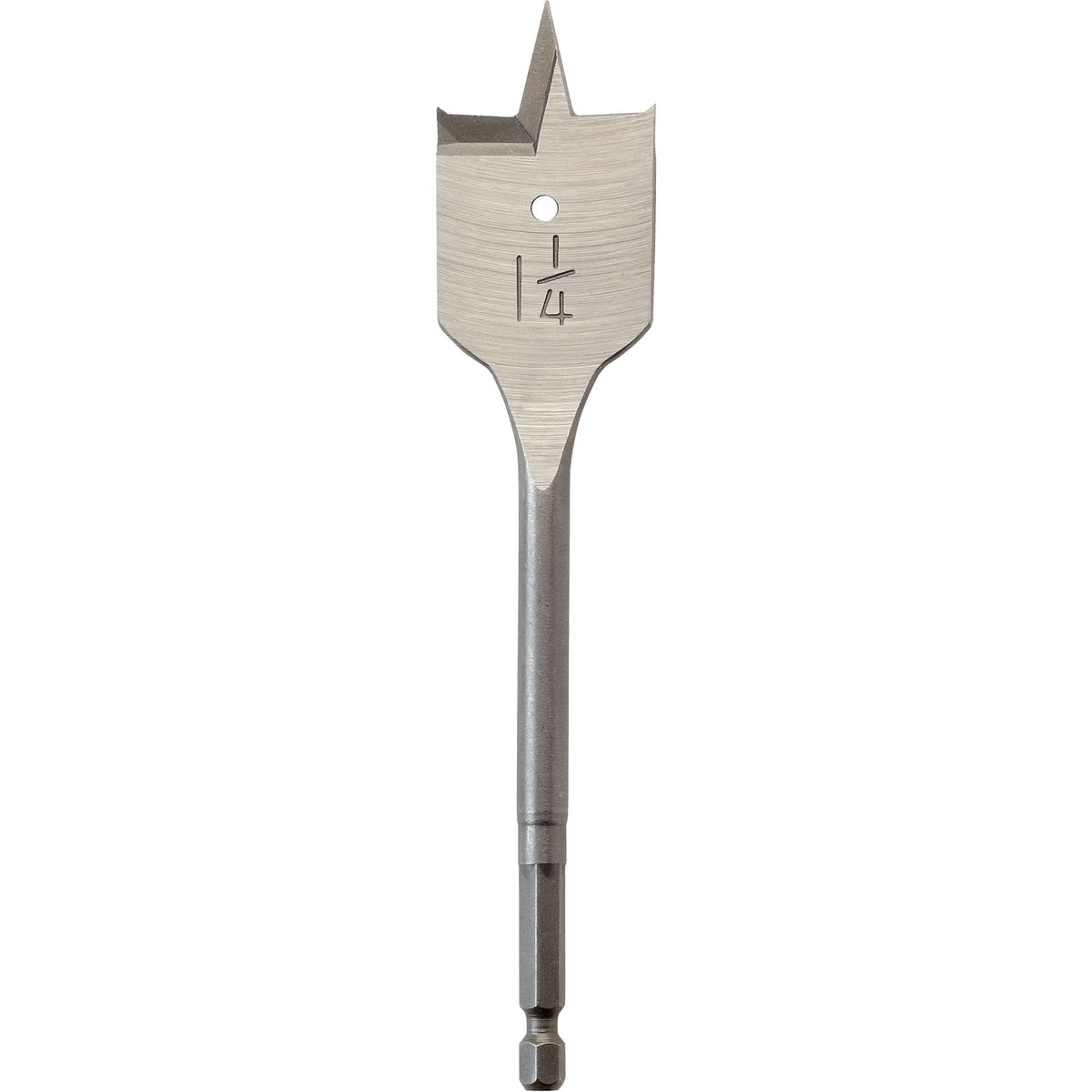 Flat Boring Bit, 1-1/4" Diameter, 1/4" Hex Shank, 6" Length