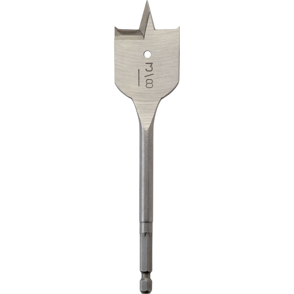 Flat Boring Bit, 1-3/8" Diameter, 1/4" Hex Shank, 6-3/4" Length
